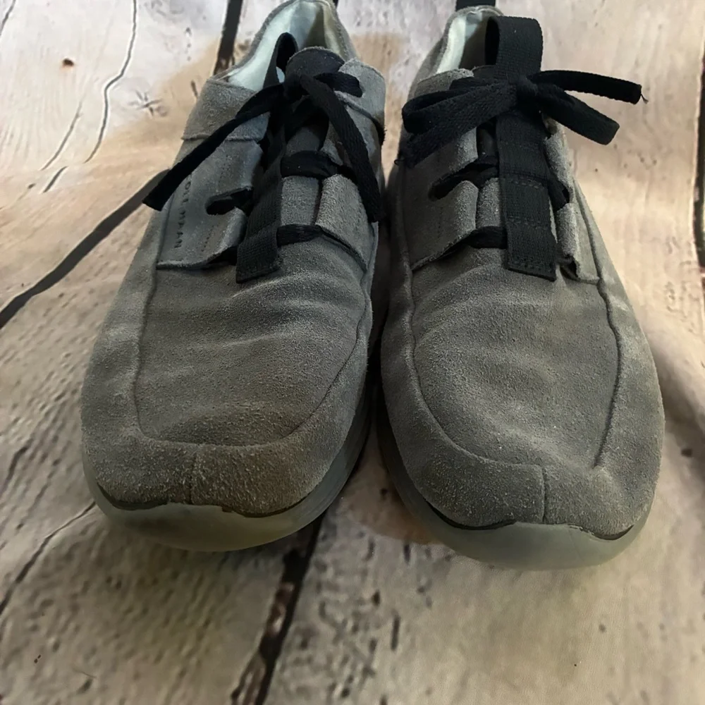 Cole‎ Haan Men's Grandsport Apron Toe Suede Sneakers Casual Shoes Gray Size 10.5